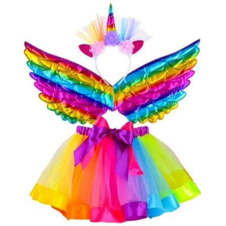 Enhjørning Kostyme for Barn - Unicorn - 3-deler Multicolor