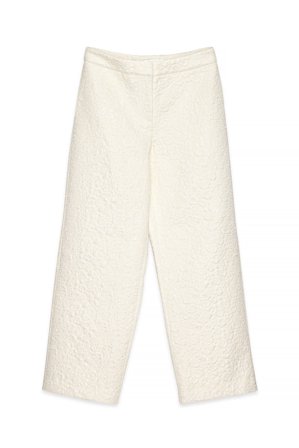 NA-KD Pantalon droit structuré à taille mi-haute - Pantalon droit - OffBlanc - EU 42