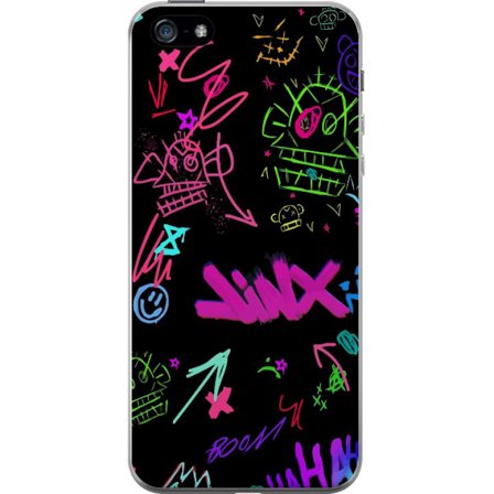 Kompatibelt Mobilskal till Apple iPhone 5 Neon Doodle Chaos