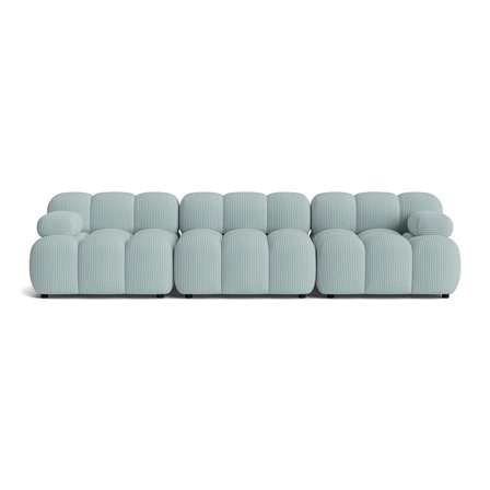 Puffy 3 personers sofa - Lincoln Pastel blå - 285x95x64 - Sofa Lænestol, 3 personers sofa