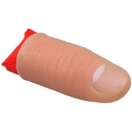 Magic Trick Fingers Fake Sormet Pehmeät peukalon kärjet Stage Show Prop kepponen lelu punaisella silkillä harjoitusliina (3 kpl, monivärinen) -ES