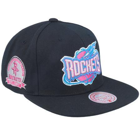 Mitchell & Ness - Houston Rockets Neon Tropical Hwc Black Snapback Snapback Black Cap - NBA @ Hatstore