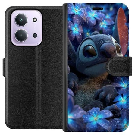 Kompatibelt Lommeboketui til Xiaomi Xiaomi Redmi 15C Stitch Blant Blomster I Nattlys