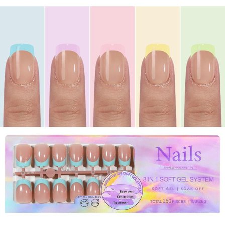 Almond Fake Nails French False Nail 1 1