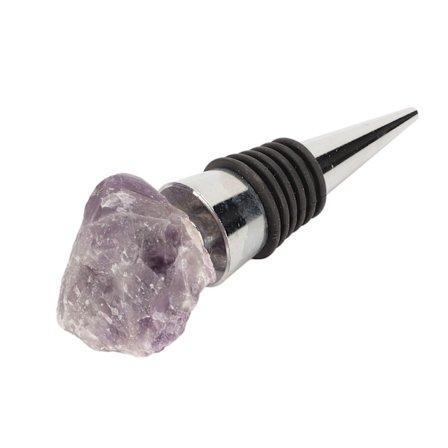 Edelsten Vinstoppekrystall Stein Dekorativ Praktisk Gjenbrukbar Kompakt Vinflaskepropp for Fest Hjem Lilla