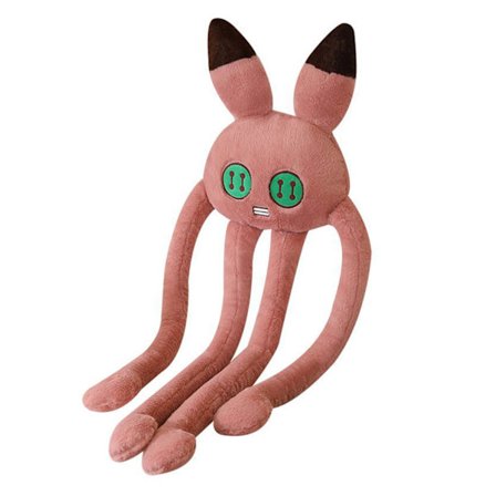 Pitkäjalkainen vaaleanpunainen pupu pehmolelu, hienot ompeleet, pitkät jalat, jalkalelu miehille ja naisille