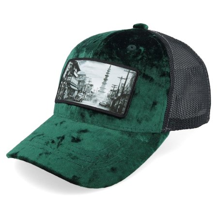 Calza Pennello - Grønn trucker Caps - Kids Japan Velvet Green/Black Trucker @ Hatstore