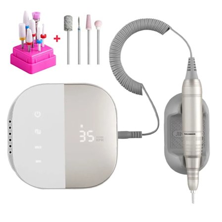 Elektrisk spik borr maskin 35000 rpm elektrisk fil HD display metall manikyr penna