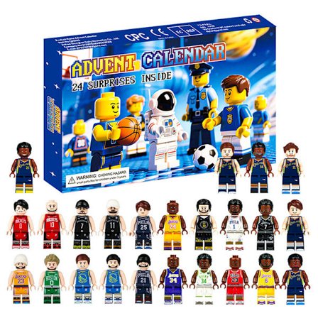 Denne adventskalenderen for 2025, en 24-dagers adventskalender med basket-tema, er en perfekt julegave for barn og samlere