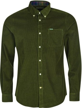 Barbour M's Ramsey Cord Tailored Shirt Forest