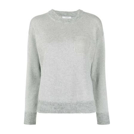 Peserico, Round-neck Knitwear Grijs, Dames, Maat:M