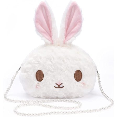 AVEKI kawaii pupu olkalaukku, sarjakuvapehmoinen puputyttöjen lompakot, söpö Lolita-laukku lapsille teini-ikäisille, ihana pörröinen eläinlaukku (