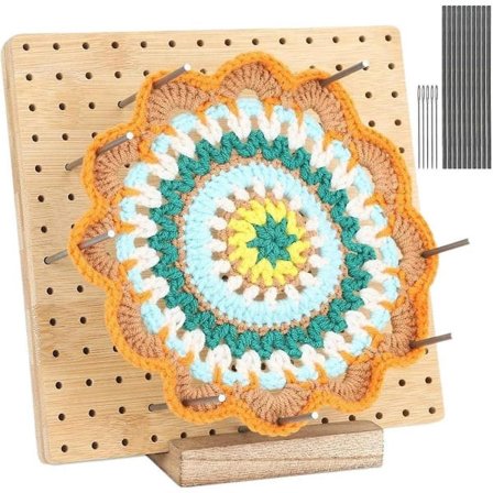 Blockeringsbräda, blockeringsbrädor för virkning, fyrkantiga blockeringsbrädor för stickning och virkningsprojekt Handgjord stickning med träbas för 