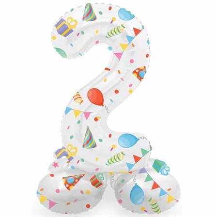 Tallballong Stående Joyful Party 72 cm "0-9" Tallet 2