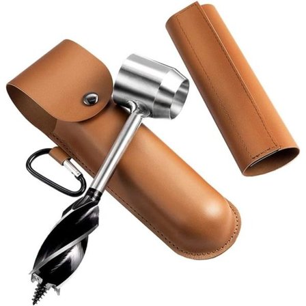 Handborr för träbearbetning, manuell överlevnadsborr, manuell borrskruv Bushcraft-verktyg, camping manuell borr för camping