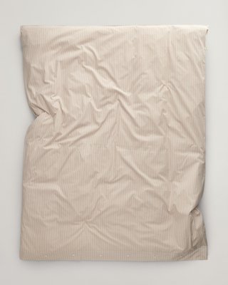 GANT - Enkeltdynetrekk med skjortestriper dry sand