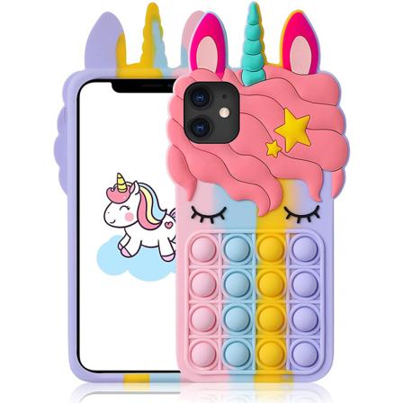 Pop It Fidget Toy Unicorn Phone Case Cover Till Iphone