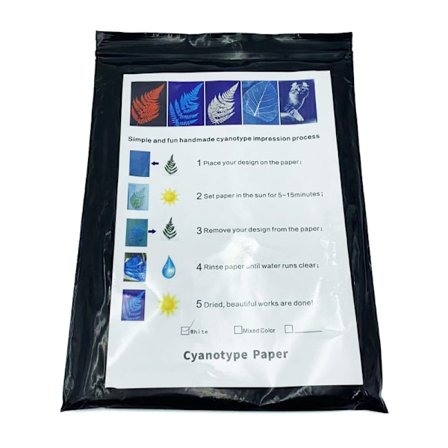 Cyanotype Paper Sun Print -paperi Erittäin herkkä aurinkopiirustuspaperi, jossa on luonnontaidepaperia tee-se-itse-askarteluprojekteihin