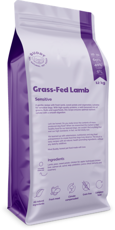 Buddy Grass-Fed Lamb kuivaruoka, 12 kg