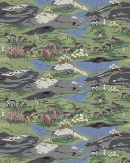 Meterware Schmetterlinge Grün - Arvidssons Textil