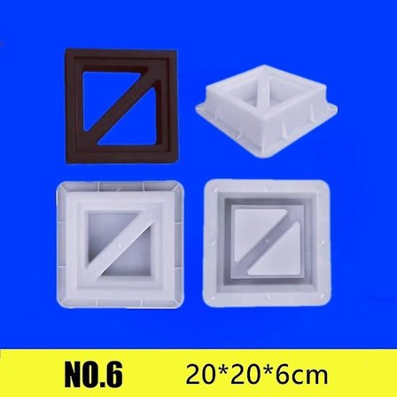 Sement Antik Murstensform Firkantet Hagevegg Murstensform 3d Utskåret Antiskli Betong Plast Belegningsstein Former 20*20*6cm (FMY)