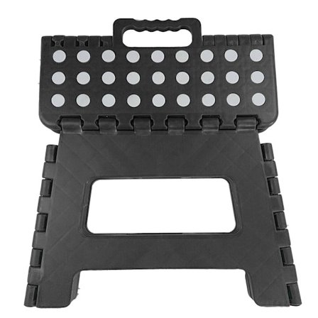 Fällbar köks- eller badrumsstol - Liten fällbar stege - Barnstol - Badrumsstol - Fällbar trappsteg för vuxna och barn - 22 cm höjd - B