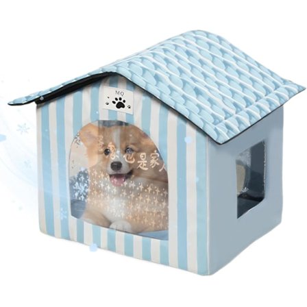 Kølende Kattehus, Isoleret Udendørs Shelter, Is Pose Funktion, Vejrbestandig Konstruktion, Foldbart & Letvægts Design