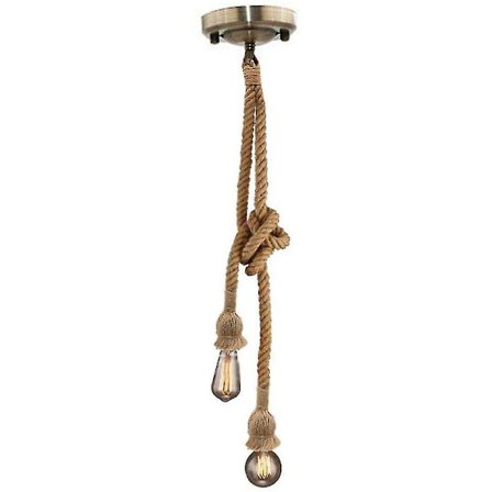 Hampelys-Loftslampe med Dobbelt Hoved 79''