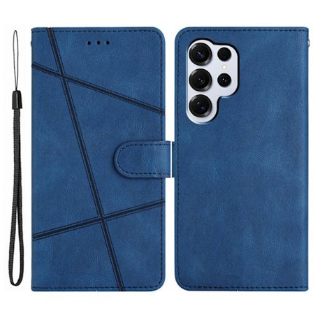 Crazy Horse Samsung Galaxy S26 Ultra Plånboksfodral Konstläder Ställ - Blå