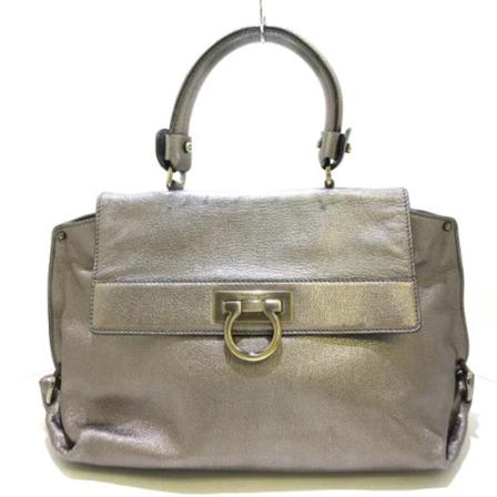 Salvatore Ferragamo Pre-owned, Handbag Grijs, Dames, Maat:ONE Size,leather