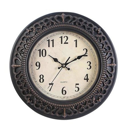 Seinäkellot vintage seinäkello seinäkello ilman tikittäviä ääniä, hiljainen seinäkello, 12 tuuman pyöreä seinäkello seinäkoristeeksi makuuhuoneeseen