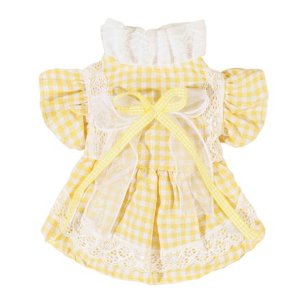 Hundesele og båndsett for små kjæledyr, pastoral stil rutete stoff med matchende rutete bånd kjæledyrantrekk, ultra-pustende mesh-fôr og justerbar