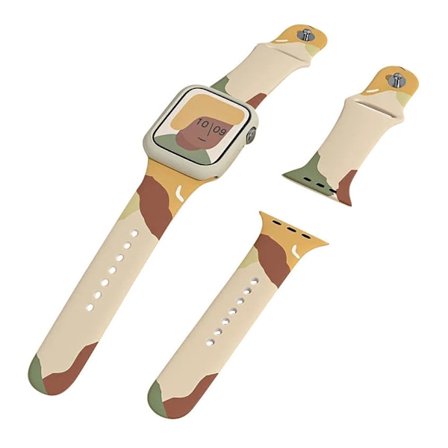 Silicon Camo Apple Watch Band 6/5/4/3/2 (40/38 mm) - Moro Gul