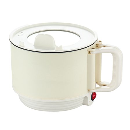 Mini elektrisk komfur bærbar varm gryde hurtig varme nem betjening elektrisk gryde til nudler suppe bøf camping EU stik 220V hvid