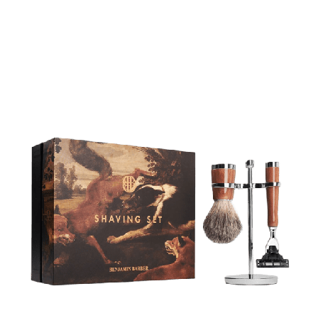 Benjamin Barber Classic 3-piece Shaving Set Wood Mach3 Rakning ONESIZE