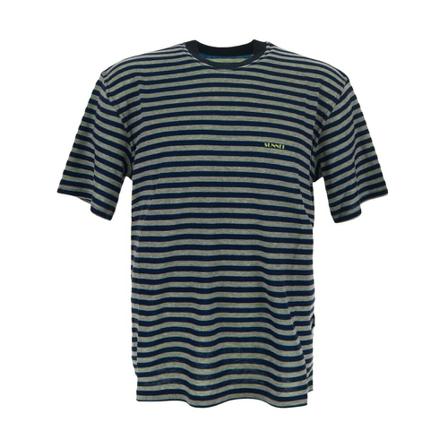 Sunnei Reversible Cotton Striped T-Shirt Sort, Herre T-shirts