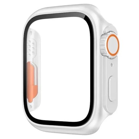 Härdat glas + skal för Apple Watch 10 46mm 42mm Ultra 2 49mm skärmskydd iWatch 9 8 7 6 5 SE 45mm 41mm 44/40mm skal