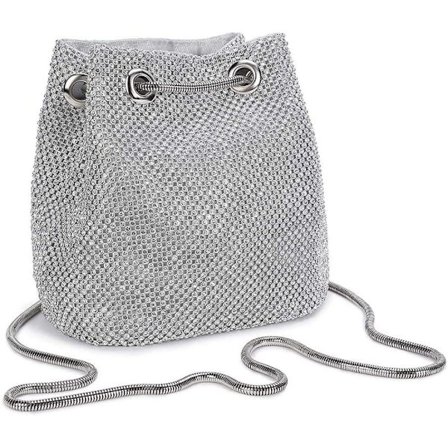 Damhandväska clutch axelväska liten paljetthandväska axelväska kedjeväska för bröllopsfest disco