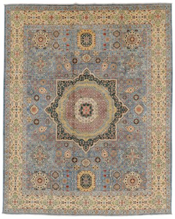 Handgeknüpft Mamluk Teppich 248X308 Braun/Dunkelgelb