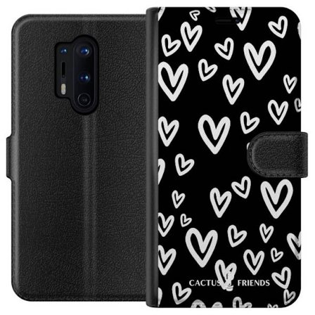 Kompatibel Tegnebogsetui til OnePlus OnePlus 8 Pro Cactus and Friends - Handdrawn Love Chaos