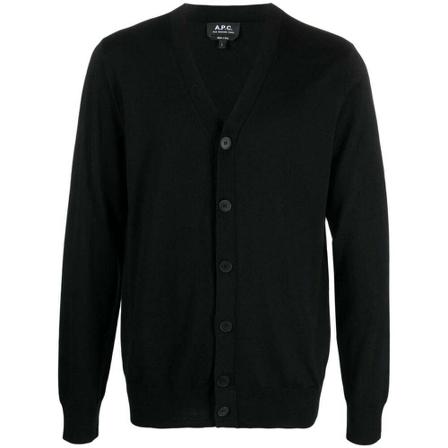 A.p.c. - Cardigans - Svart - Herr - Storlek: M, Herr, Storlek: M