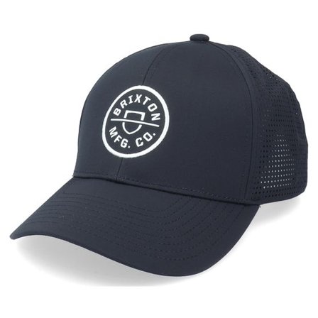 Brixton - Svart trucker Keps - Crest X Medium Profile Black Trucker @ Hatstore
