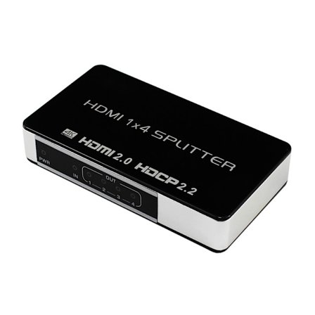 1x4 HDMI splitter UHD 4K/60Hz 3D HDMI2.0 HDCP2.2 18Gbps