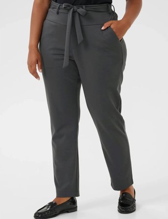 Kaffe Curve Kcjenna Belt Pant - Grey - S