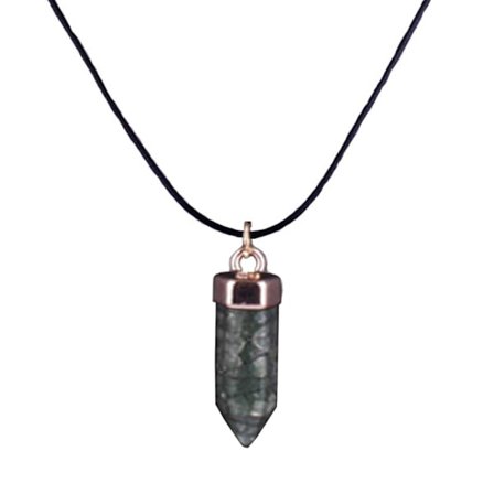 Halsband med Energisten Resin Quarts Grön Jade