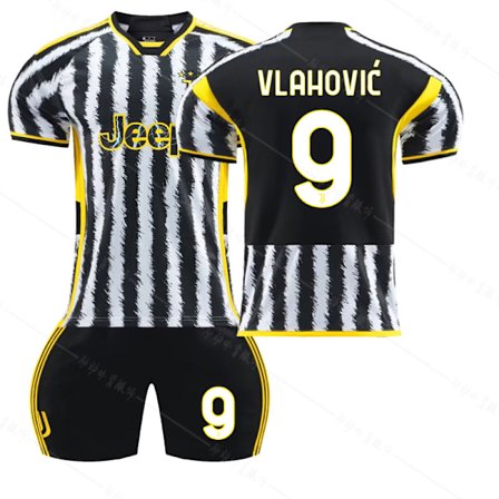 Black Friday-rea! Nya 2324 Juventus Hemmafotbollströja Set 9 VLAHOVIC 9 VLAHOVIC