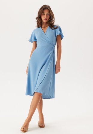 VILA-Vilovie S/S Wrap Midi Dress-34