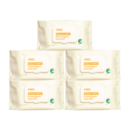 FIKS Babyservietter 5-pk., 5 x 72 stk.