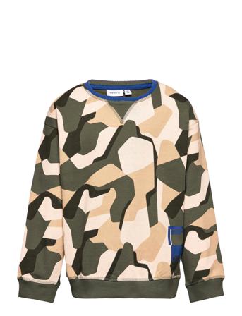 Nkmnanismo Ls Sweat Sweat-shirt Genser Multi/mønstret Name It