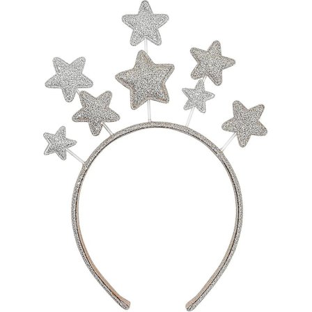 Star Headband Christmas Hairband Cute Star Hair Hoop Xmas Hair Accessories Happy New Year Headband For Party Festival Holiday Birthday1pcsgold